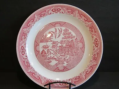 Buy ROYAL CHINA Pink Red WILLOW WARE Large Round Serving Platter 12.25  • 12.34£