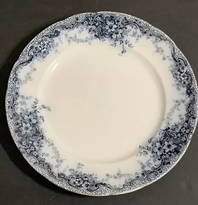 Buy EX RARE Antique Alfred Meakin 9” FLOW BLUE MEDWAY Floral Dinnerware Lunch PLATE • 21.34£