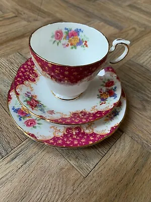 Buy Paragon Red Rockingham Trio - Tea Cup Saucer &  Plate In Mint Condition • 7£