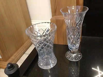 Buy Vintage Cut Glass Decorative Vases X 2  • 9£