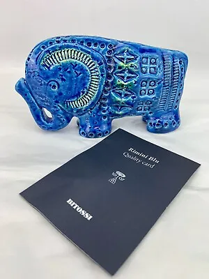 Buy Bitossi Rimini Blue 1950s Design Bitossi Aldo Londi Italian Pottery Elephant • 129.95£