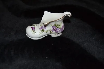 Buy HAMMERSLEY England VICTORIAN VIOLETS Miniature Bone China Shoe • 16.08£
