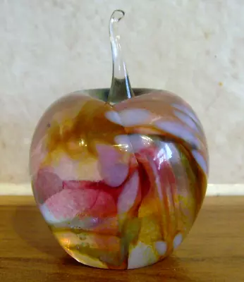 Buy Isle Of Wight Apple Paperweight With Lovely Multicoloured Swirl Detail • 16.99£