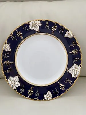 Buy Royal Crown Derby Vine Cobalt Blue Gold Dinner Plate 26cm Date XXXVII • 29.99£