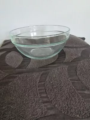 Buy Vintage Arcoroc Clear Glass Mixing Bowl  20cm Across #  • 6.50£