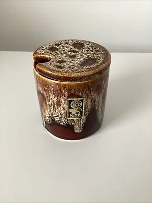 Buy Mustard / Jam Pot Brown Drip Glazed By Fosters South West Pottery • 7.95£
