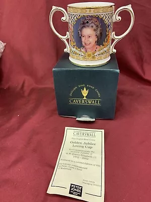Buy Caverswall China Loving Cup For Queens Golden Jubilee 1952-2002 (598) • 35£