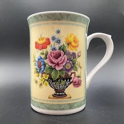 Buy Vintage Kingsbury Flowers & Vase Fine Bone China Mug Made In England • 19.95£