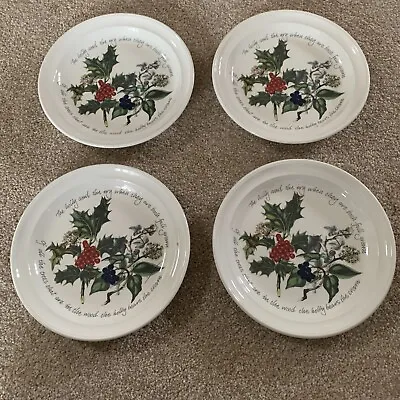 Buy PORTMEIRION Holly And The Ivy 4 Tea Plates 7 1/2 Inches Diameter • 36£