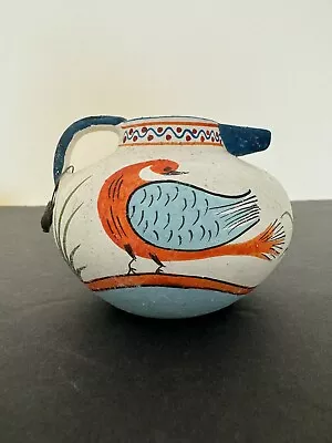 Buy Greek Pottery Jug Vessel Museum Copy 1500 BC Hand Painted Handmade Crete Bird • 22.32£