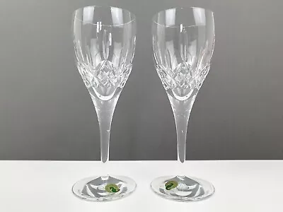 Buy 2 X Waterford Crystal Lismore Nouveau Goblet Wine Glasses 22.4 Cm Tall • 115£