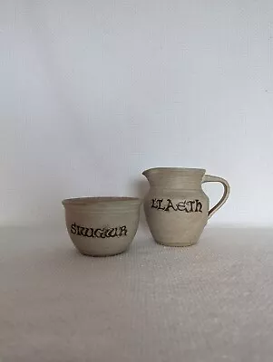 Buy Tregaron Cymru Llaeth Siwgwr Milk Sugar Jug Pot Welsh Pottery Stoneware Kitchen • 34.99£