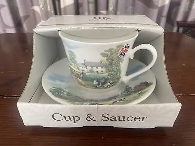 Buy Roy Kirkham Bone China ENGLISH COUNTRY SCENE Large Breakfast Cup & Saucer • 6£