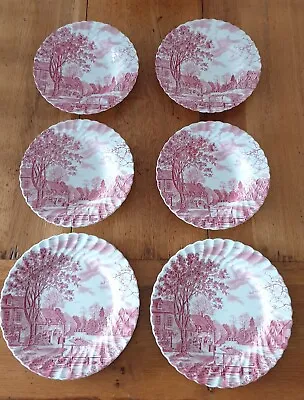 Buy Vintage Johnson Brothers Cotswold Dinner Plate Pink/Red Tableware • 45£