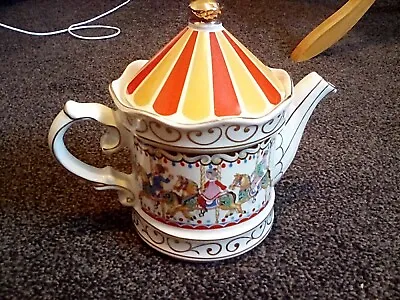 Buy Sadler Edwardian  Entertainments Carousel  Vintage Teapot  Good Condition • 19£