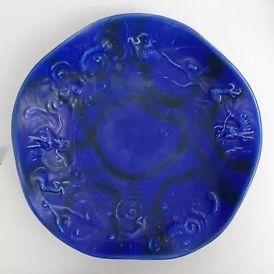 Buy A Fine Antique Bretby Art Pottery Dragon Plate C.1900 • 54£
