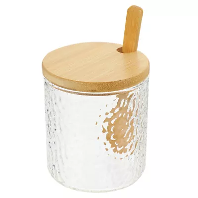 Buy Glass Food Storage Jar With Airtight Wooden Lid And Spoon-DI • 13.88£