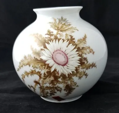 Buy Vintage AK Kaiser W. Germany Silberdistel Silver Thistle 6  Round Porcelain Vase • 19.17£