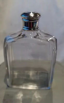 Buy Antique Cut Glass Perfume Bottle With White Metal Mount & Glass Stopper. • 12.99£