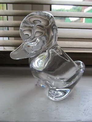 Buy Handcrafted Art Glass Crystal Duck Hidden Heart Paperweight Trinket Holder VGC • 18£