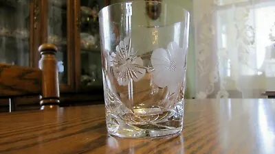 Buy Tumbler Antique American Brilliant Cut Glass Crystal Butterfly & Flower • 8.67£