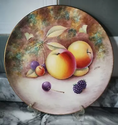 Buy Royal Worcester Plate - Fine China - Hand Painted Fruit - Signed J. Reed • 139£