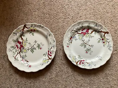 Buy 2 X Vintage Booths Chinese Tree  Side Sandwich Dessert Plates A8001 • 10£