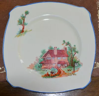 Buy Vintage Newhall Pottery Teas With Hovis Cafe Ware Square Side Plate • 6.95£