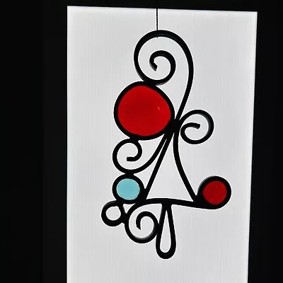 Buy VTG Sunflakes Handmade Leaded Glass Suncatcher “Ambition” Unique Whimsy Tree Art • 23.93£