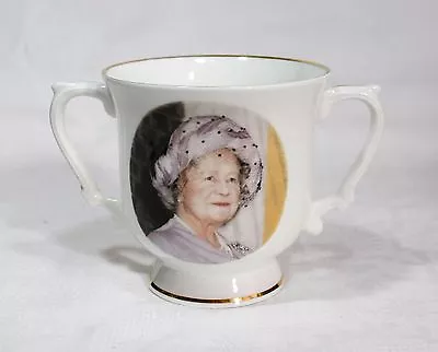 Buy Vintage Fine Bone China Loving Cup Celebrating Queen Mother's 85th Birthday 1985 • 8.99£