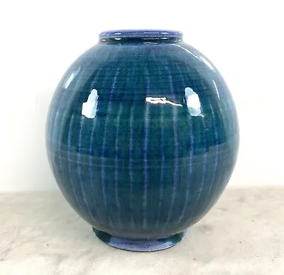 Buy Cliff Bermo Welsh Studio Pottery Vase Blue Green • 14.95£
