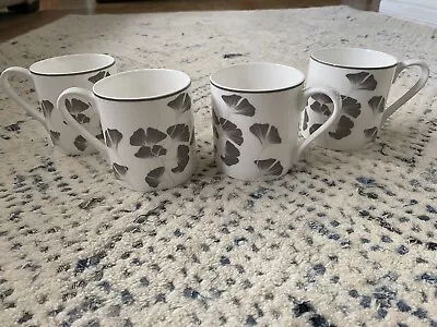 Buy Laura Ashley 4 X Bone China Floral Mugs White/Grey Pre Owned  Pristine Condition • 14.99£