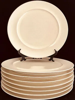 Buy Denby Langley Creamy Beige Stoneware Dinner Plate 8pc Set Made In England 11 Dia • 92.23£