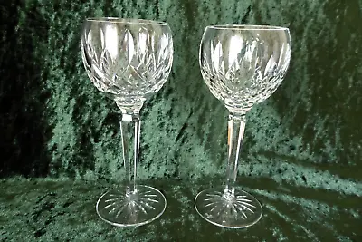 Buy Pair (2)  Waterford Crystal Lismore Hock Wine Glasses  7 1/2  Tall (8 Available) • 44.99£