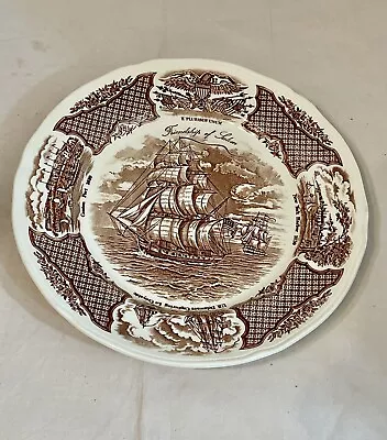 Buy The Friendship Of Salem-Fair Winds-Alfred Meakin-Staffordshire 5 Plates-10 1/2” • 21.23£