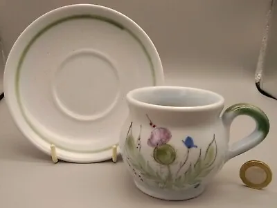 Buy Vintage Buchan Stoneware Tea Cup & Saucer Thistleware Portobello Scotland #e • 10.99£