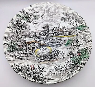 Buy Vintage Yorkshire Ironstone Farm Decorative Dinner Plates X 3 Staffordshire • 9.99£
