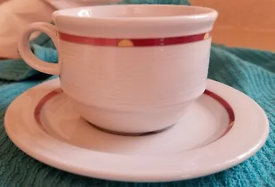 Buy SIX (6) VINTAGE ROSENTHAL THOMAS TREND Ruby/Red & Gold Band Coffee / Tea Cups  • 20.62£