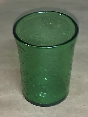 Buy Vintage Green Crackle Drinking Glass HAND BLOWN • 11.57£