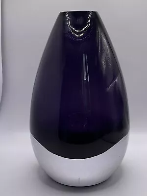 Buy Vintage Blow Glass Dark Purple Heavy Vase  • 29£
