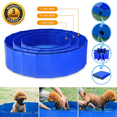 Buy Portable Pet Bath Dog Swimming Pool Garden Paddling Puppy Cat Bathtub Foldable • 24.99£