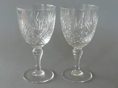 Buy Thomas Webb Crystal - St Andrews (Pin Wheel) - 2 Claret Wine Glasses - 14.25 Cm • 44£