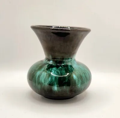 Buy Vintage Blue Mountain Pottery BMP Canada Blue Green Black Drip Glaze Art VaseMCM • 14.23£