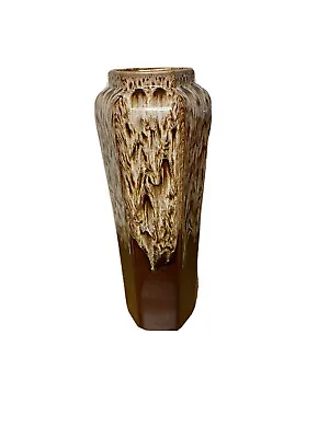 Buy Vintage Melba Ware Brown Drip Glaze 15  Vase Vgc  • 35£