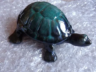 Buy Large Vintage Blue Mountain Pottery Turtle / Tortoise Green / Black Glaze Bmp • 30£