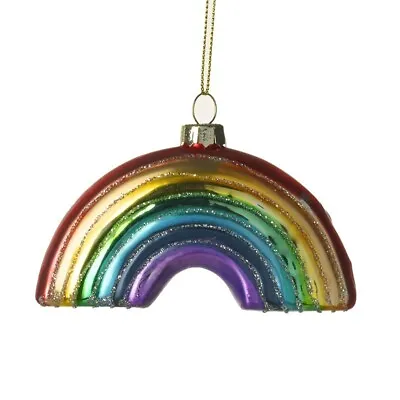 Buy Coloured Glass Rainbow Hanging Christmas Decoration • 8.49£