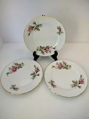Buy Old Rose Orleans Bread Butter Plates Set Of 3 Pink Roses Japan • 17.98£