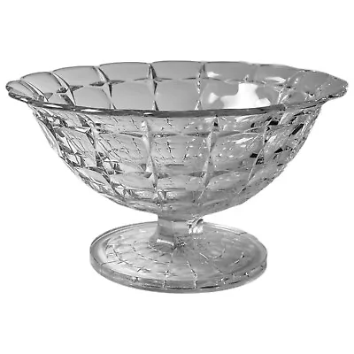 Buy Vtg Indiana Glass Clear Constellation #300 Footed 4 Qt Punch Bowl MCM Waffled • 37.98£