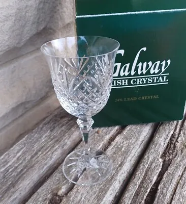 Buy New Set Of 4 Galway Clarendon Crystal Water Wine Goblet Glass Irish In Box • 113.57£
