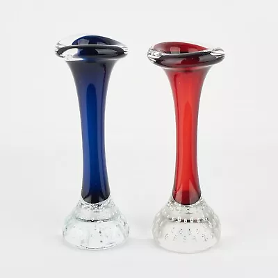 Buy Two Vintage Aseda Swedish Art Glass Bone Or Jack In The Pulpit Vases • 19£
